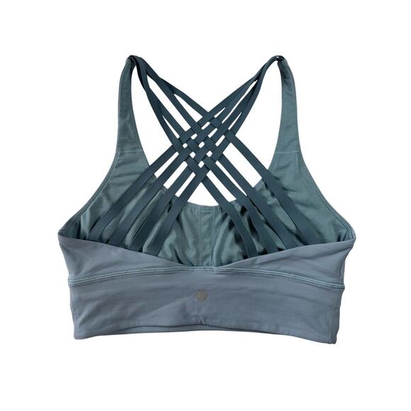 Lululemon Free To Be Moved Bra Size 8 Cascade Blue / Slate Blue - Picture 4 of 4